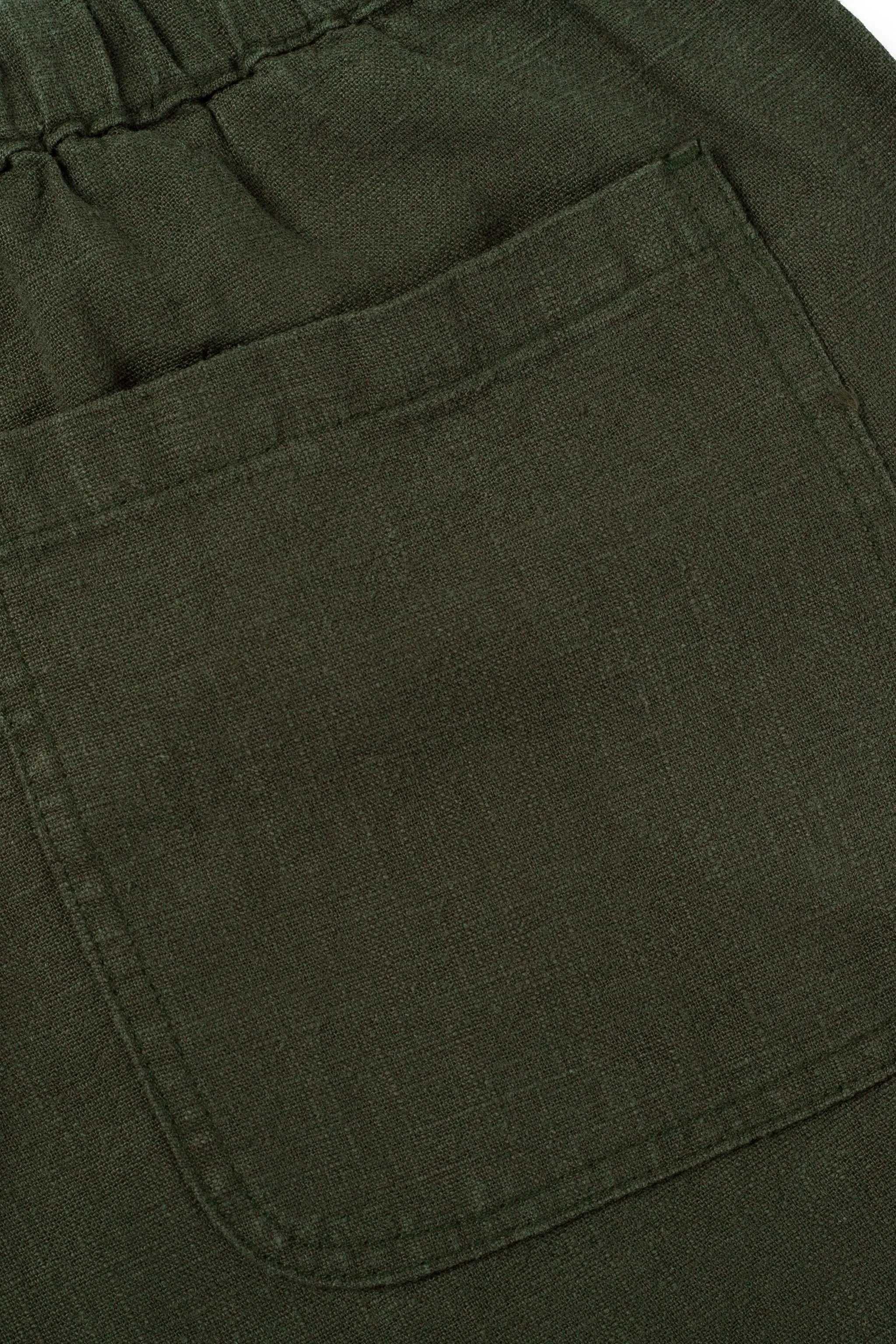 a close up of a pair of green pants