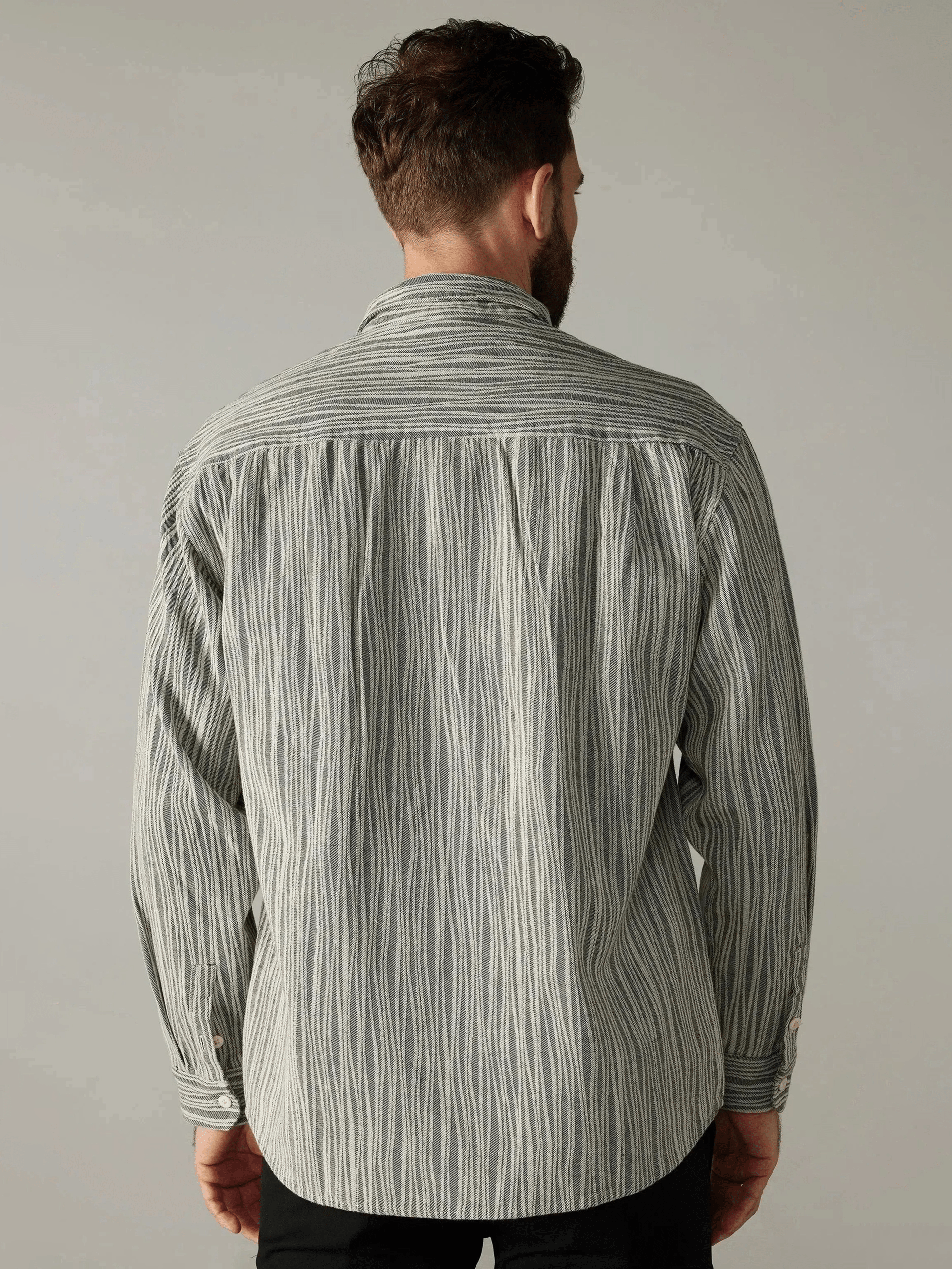 Gray striped overshirt