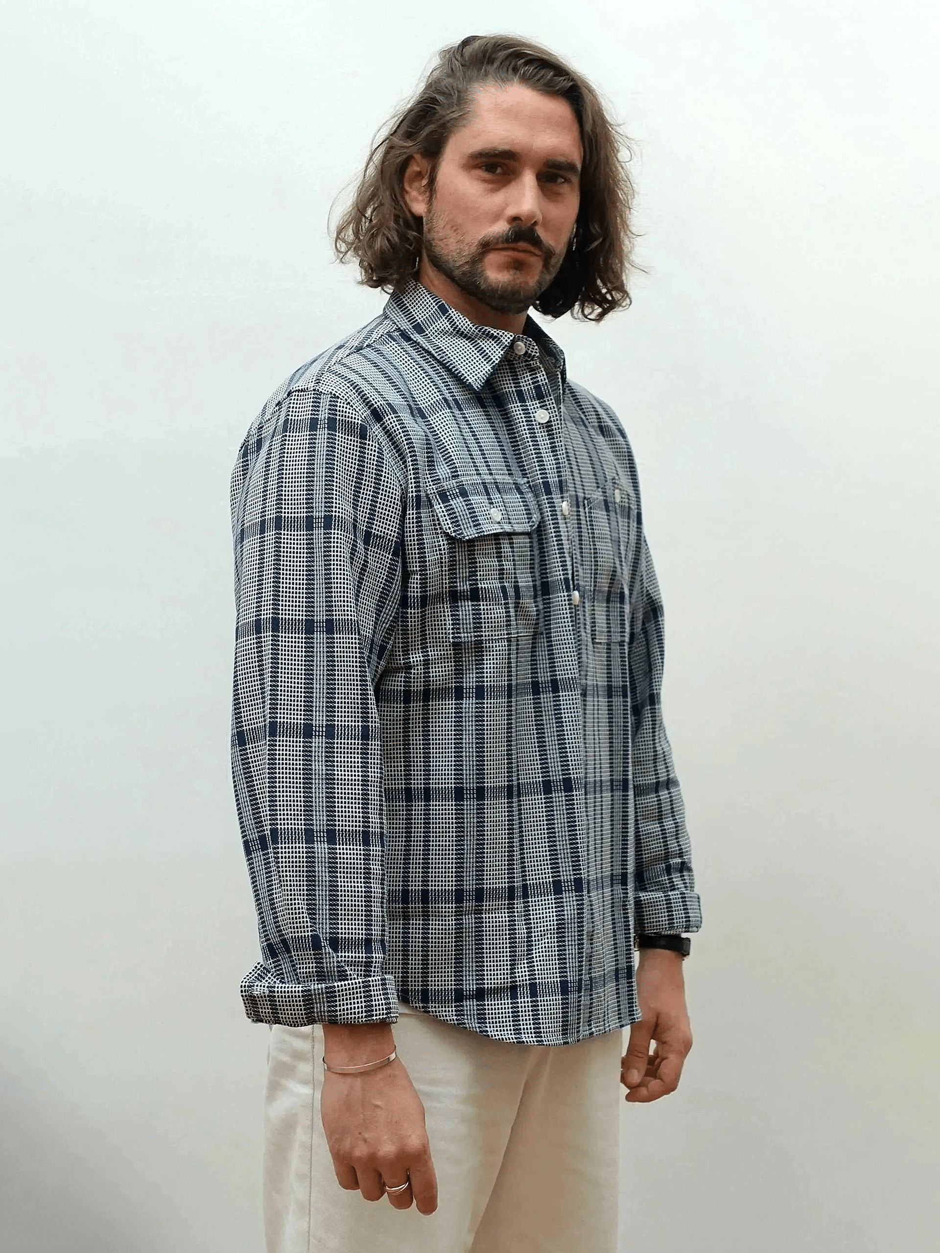 Blue Quadrille Overshirt