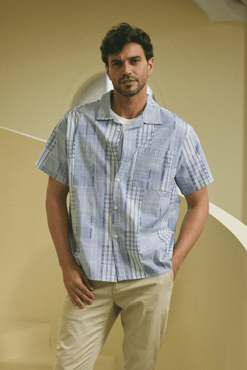 Chemise Élégante Et Stylée Patchwork